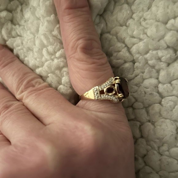 NEW 14K 4.3 gm SOLID GOLD Raspberry Rhodonite
Garnet White Diamond 3.2… - Picture 6 of 11